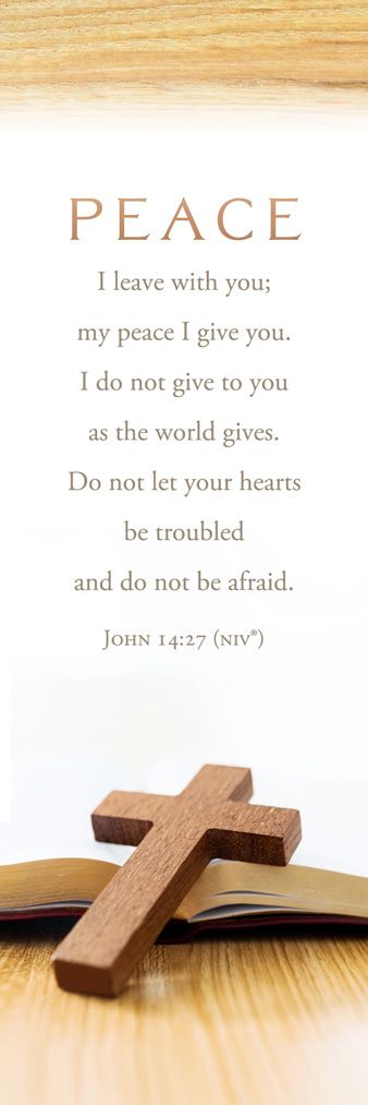 Bookmarks/25pk/Jhn 14:27/Peace I Leave