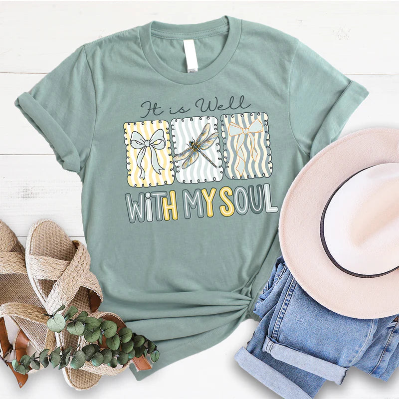 TShirt-It is Well-Dragonfly