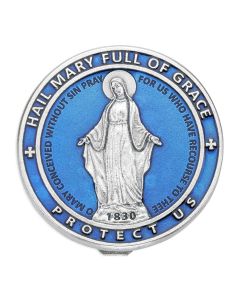 Visor Clip-Hail Mary-Blue Enamel